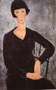 Amedeo Modigliani Seated woman in blue dress Spain oil painting reproduction